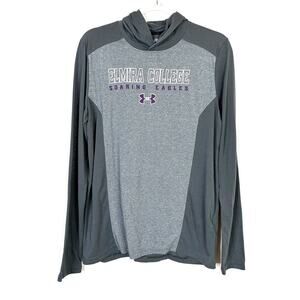Under Armour Elmira College Threadborne Loose Gray Pullover Womens Medium